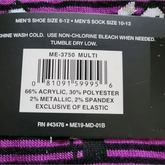 NIP MARK ECKO "GRIM REAPER" CUT & SEW SOCKS MENS'S SZ. 6-12 - Picture 4 of 4
